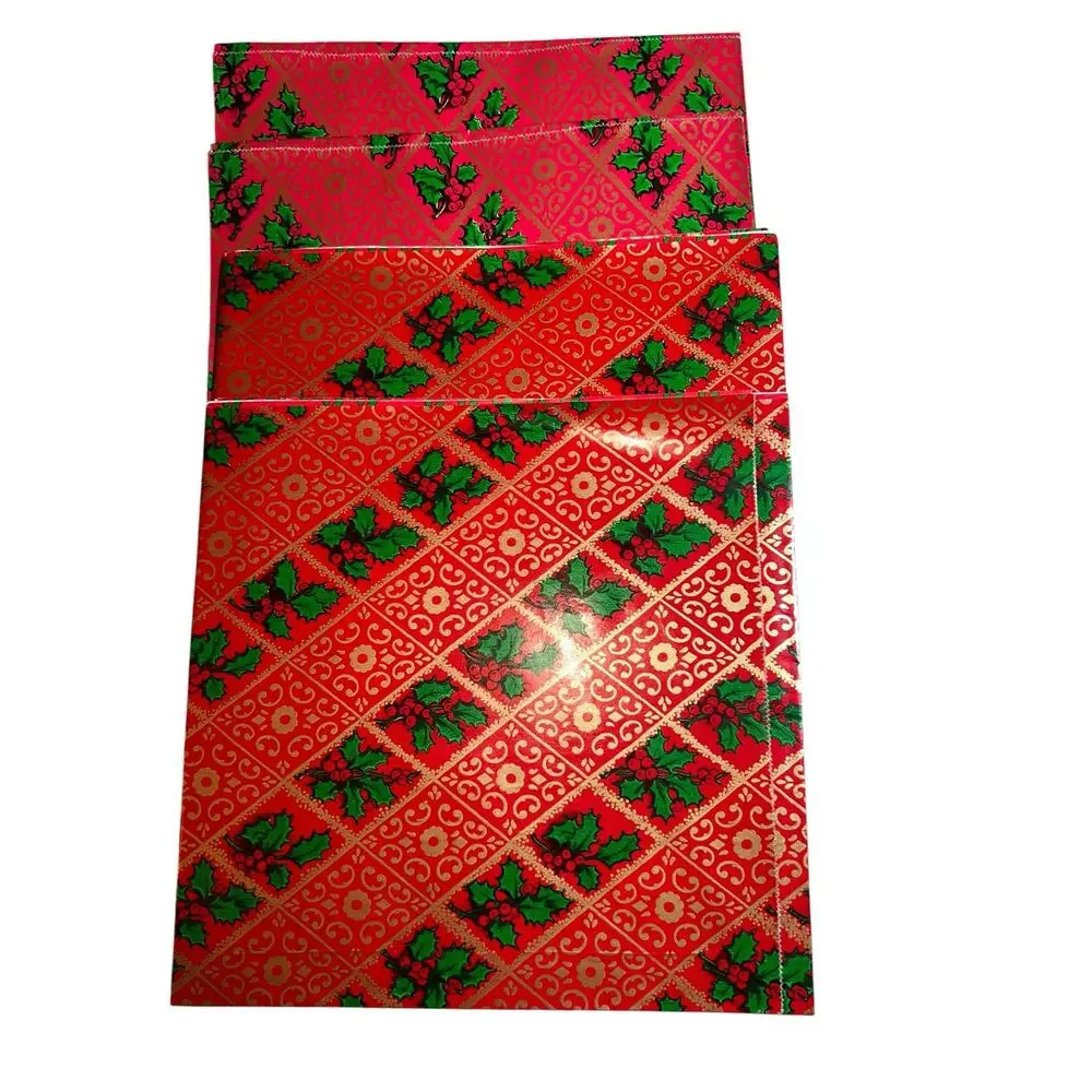 Country Geese teddy bears Vintage 80s Holiday Christmas gift wrapping paper